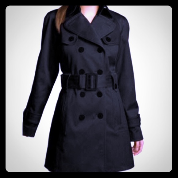 Express Jackets & Blazers - Express black satin trench coat size small used